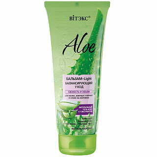 Бальзам-Light Балансирующий уход ALOE +7 ВИТАМИНОВ для волос жирных у корней и сухих на кончиках 200 мл