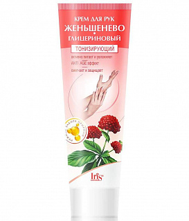 Крем для рук IRIS Женьшенево-глицериновый питательный 100мл