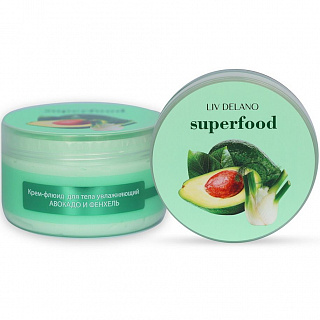 Крем-флюид для тела Liv Delano Superfood увлажняющий Авокадо и фенхель 240г