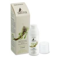 Крем для лица ночной Sativa №37 для жирного и комбинированного типа кожи, 50 мл