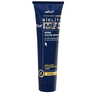 Крем после бритья Bielita for Men для сухой и чувствительной кожи 100мл
