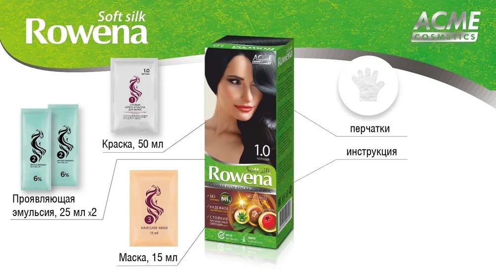 Комплектация крем-краски Rovena Комплектация крем-краски Rovena