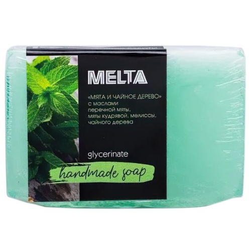 Мыло ручной работы с эфирными маслами МЯТА И ЧАЙНОЕ ДЕРЕВО 100гр