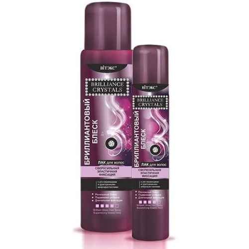 Лак для волос сверхсильная фиксация Brilliance Crystals Бриллиантовый блеск (без распылителя) 500мл