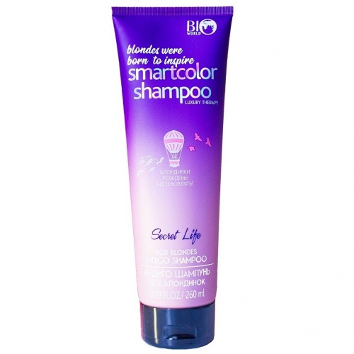 Шампунь Bio World Secret Life Luxury Therapy Индиго для блондинок, 260мл