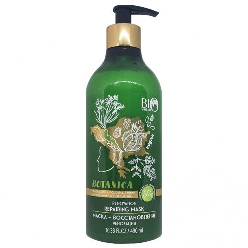 Маска-восстановление Bio World Botanica Черный тмин, бесцветная хна 490мл Маска-восстановление Bio World Botanica Черный тмин, бесцветная хна 490мл