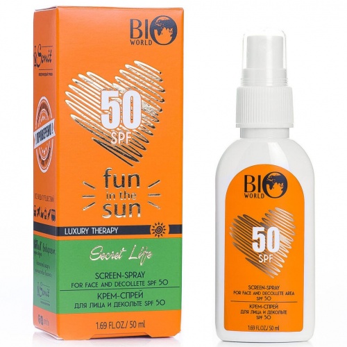 Крем-спрей для лица и декольте Bio World Secret Life Luxury Therapy SPF 50, 50мл
