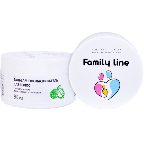 Бальзам-ополаскиватель для волос Family Line с Д-пантенолом и маслом грецкого ореха 300мл
