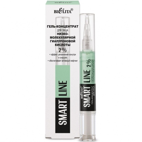 Гель-концентрат для лица низкомолекулярной гиалуроновой кислоты 2% SMART line4мл