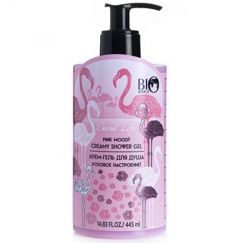 Крем-гель для душа Bio World Secret Life Розовое настроение 445мл