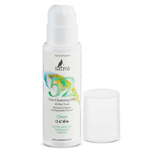 Молочко для лица очищающее Sativa №52, 150 мл