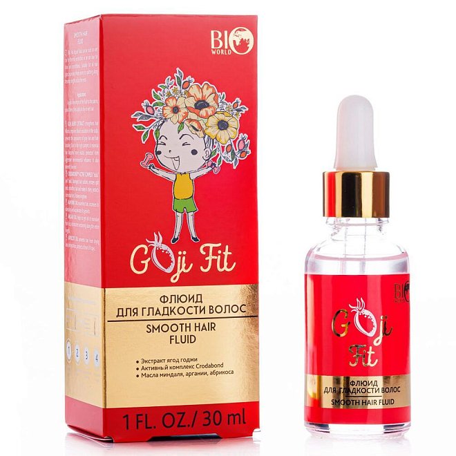Флюид для гладкости волос Bio World Goji Fit 30мл