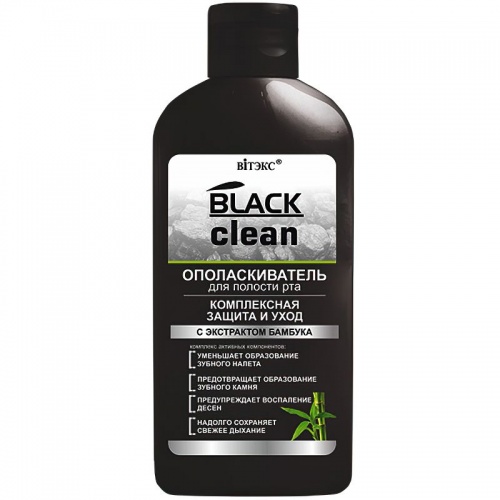 Ополаскиватель для полости рта Black Clean Комплексная защита и уход, 285мл