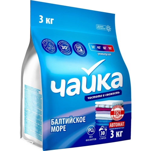 Универсальный стиральный порошок ЧАЙКА Балтийское море Автомат 3кг