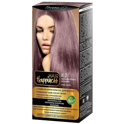 Стойкая крем-краска для волос Hair Happiness №8.2 перламутровый блондин