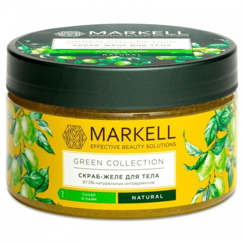 Скраб-желе для тела MARKELL Green Collection сахар и лайм 250мл