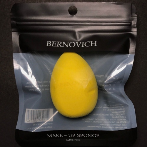 Спонж косметический BERNOVICH капля (желтый)