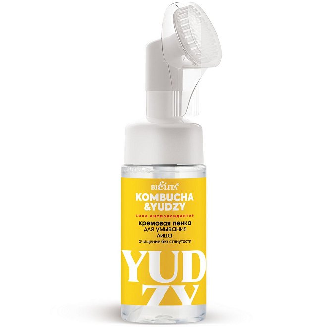Кремовая Пенка для умывания лица Kombucha&Yudzy Очищение без стянутости 115мл