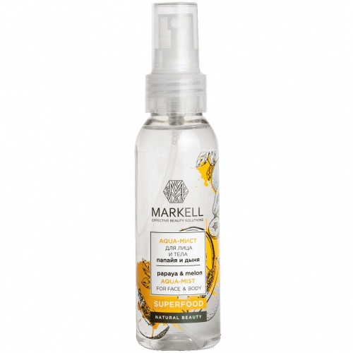 AQUA-мист для лица и тела MARKELL Superfood папайя и дыня 100мл