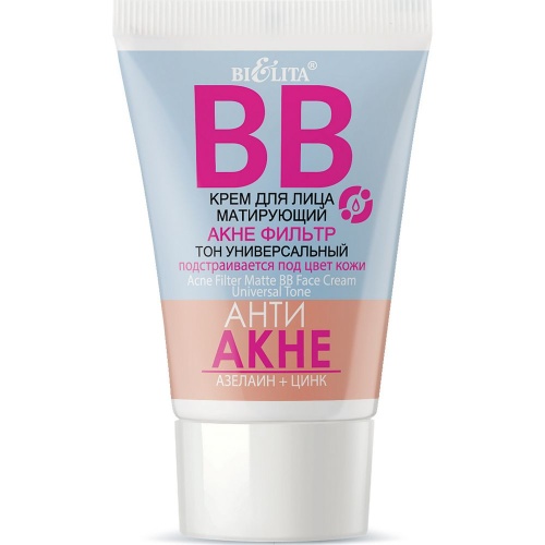 АНТИ АКНЕ Азелаин+Цинк BB крем для лица матирующий тон универсальный 30мл (Универсальный)