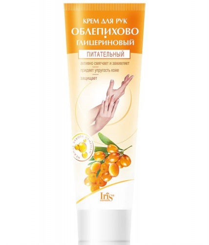 Крем для рук IRIS Облепихово-глицериновый питательный 100мл