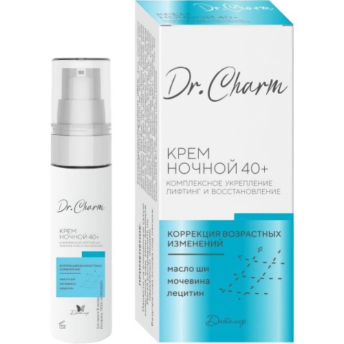 Крем для лица Ночной Dr.CHARM Комплексное укрепление лифтинг и восстановление 40+, 30г