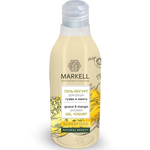 Гель-йогурт для душа MARKELL Superfood Гуава и манго 380мл