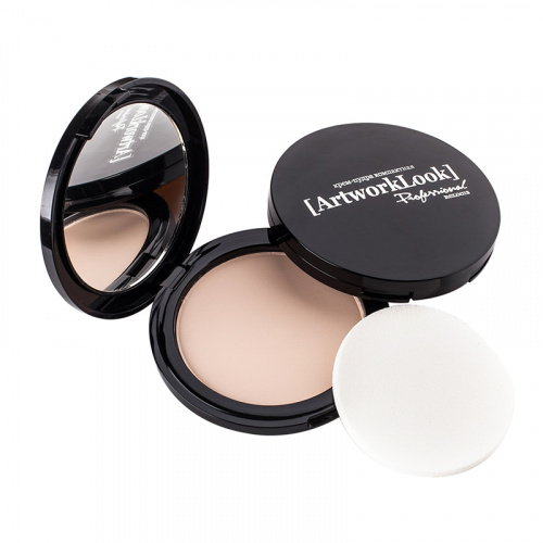 Компактная крем-пудра RELOUIS "ArtworkLook" Professional 10г (2 бежевая пастель)