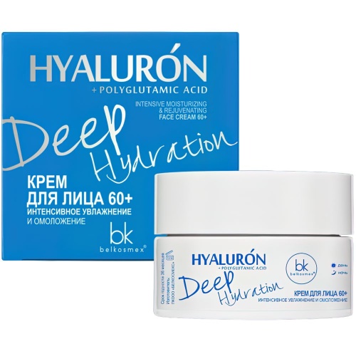 Крем для лица 60+ HYALURON Deep Hydration Интенсивное увлажнение и омоложение 48г Крем для лица 60+ HYALURON Deep Hydration Интенсивное увлажнение и омоложение 48г