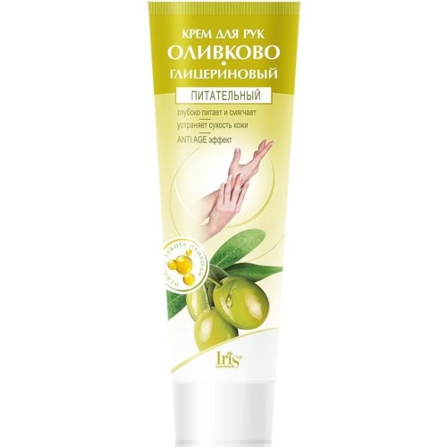 Крем для рук IRIS Оливково-глицериновый питательный 100мл