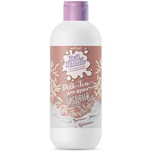 Милк-гель для душа Milk moments Рисовый с пробиотиками 400мл