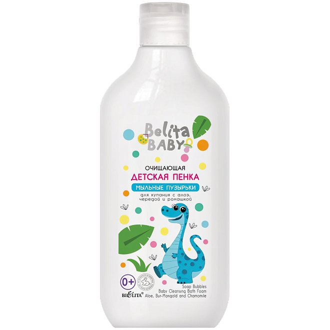 Пенка очищающая для купания с алоэ,чередой и ромашкой Belita baby 300мл