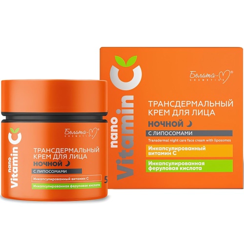 Крем для лица Ночной NanoVitamin С Трансдермальный с липосомами 50г
