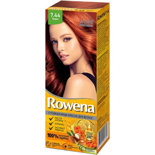 Крем-краска для волос "Rowena" тон  7.44 Тициан