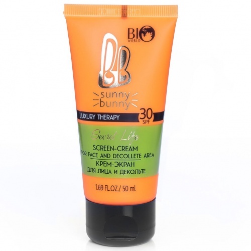 Крем-экран для лица и декольте Bio World Sunny Bunny, SPF 30, 50мл