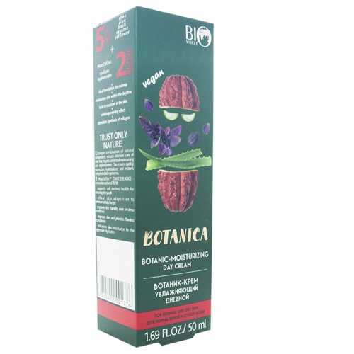 Ботаник-крем увлажняющий, Дневной Bio World Botanica для нормальной и сухой кожи 50мл