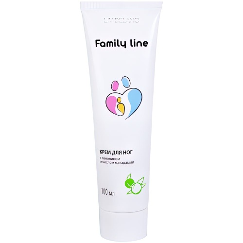 Крем для ног Liv Delano Family Line с ланолином и маслом макадамии 100мл