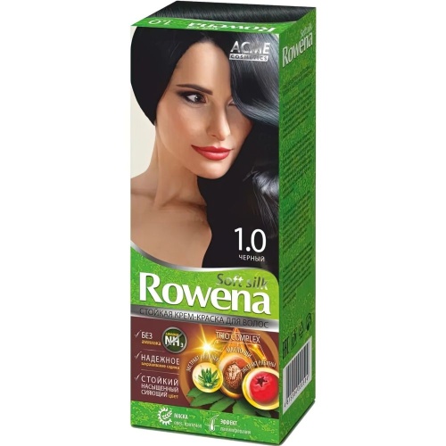 Стойкая Крем-краска для волос Rowena soft silk ACME Color тон 1.0 черный