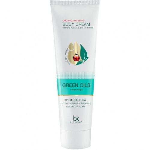 Крем для тела Belkosmex Green Oils интенсивное питание нежность кожи 100г