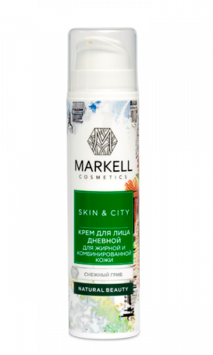 Крем для лица Дневной MARKELL SKIN&CITY для жирной и комбинированной кожи снежный гриб 50 мл
