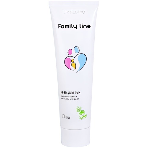 Крем для рук Liv Delano Family Line с маслом кокоса и маслом миндаля 100мл Крем для рук Liv Delano Family Line с маслом кокоса и маслом миндаля 100мл