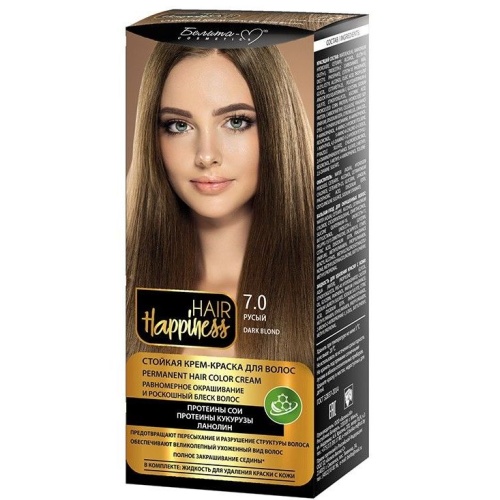 Стойкая крем-краска для волос Hair Happiness №7 русый