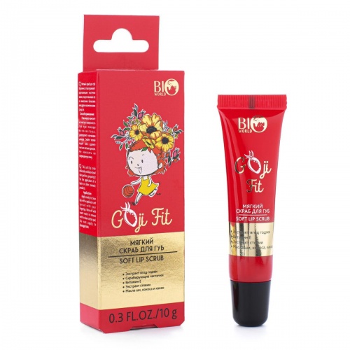 Мягкий скраб для губ Bio World Goji Fit 10г
