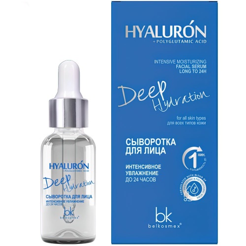 Сыворотка для лица HYALURON Deep Hydration Интенсивное увлажнение до 24 часа 30г