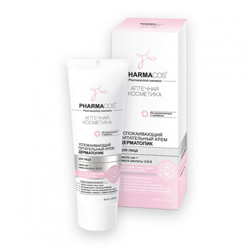 Успокаивающий питательный крем для лица PHARMACOS Дерматопик 50 мл