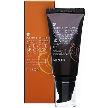 BB-крем с экстрактом муцина улитки MIZON Snail Repair Intensive BB Cream SPF50+ РА+++, 50мл