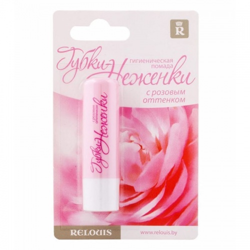 Гигиеническая помада RELOUIS Губки-Неженки с розовым оттенком