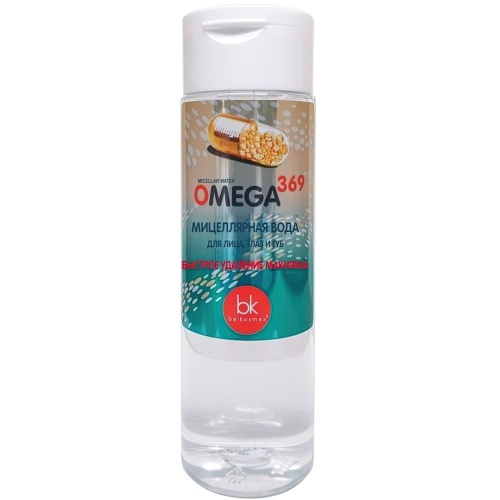 Мицеллярная вода для лица, глаз и губ Omega 369, 200мл