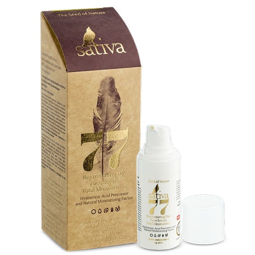 Сыворотка для лица омолаживающая дневная Sativa №77 Комплексное увлажнение, 20 мл