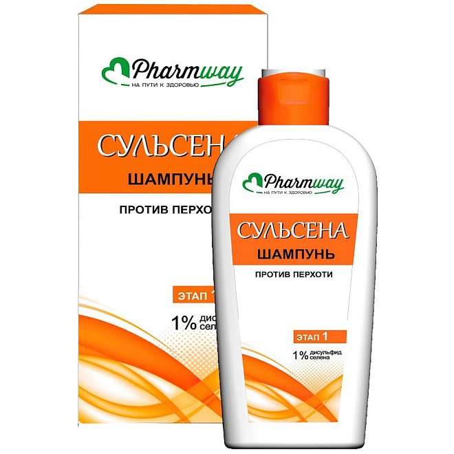 Шампунь против перхоти 1% Pharmway СУЛЬСЕНА в коробке 150мл